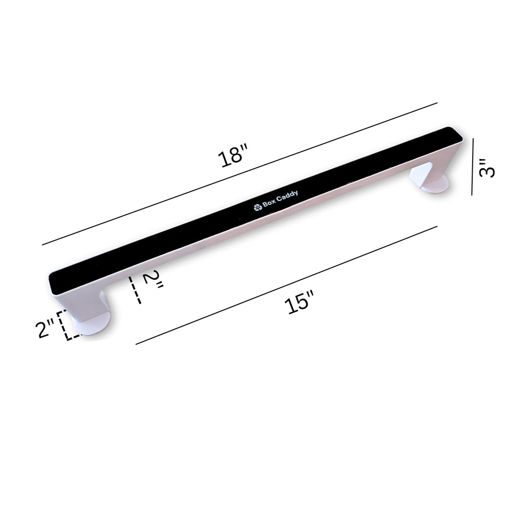 Box Caddy Wall Bar 2-Pack (Black/White) For use with Box Caddy - the ultimate solution to store, organize, transport and recycle your cardboard.