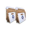 Box Caddy - Cardboard Recycling Organizer (White/Blue). The ultimate solution to store, transport, and recycle your boxes. Eliminates cardboard clutter.