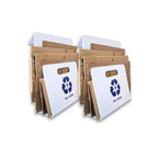 Box Caddy - (White/Blue). The ultimate solution to organize, carry, and recycle your cardboard boxes. Free Shipping.