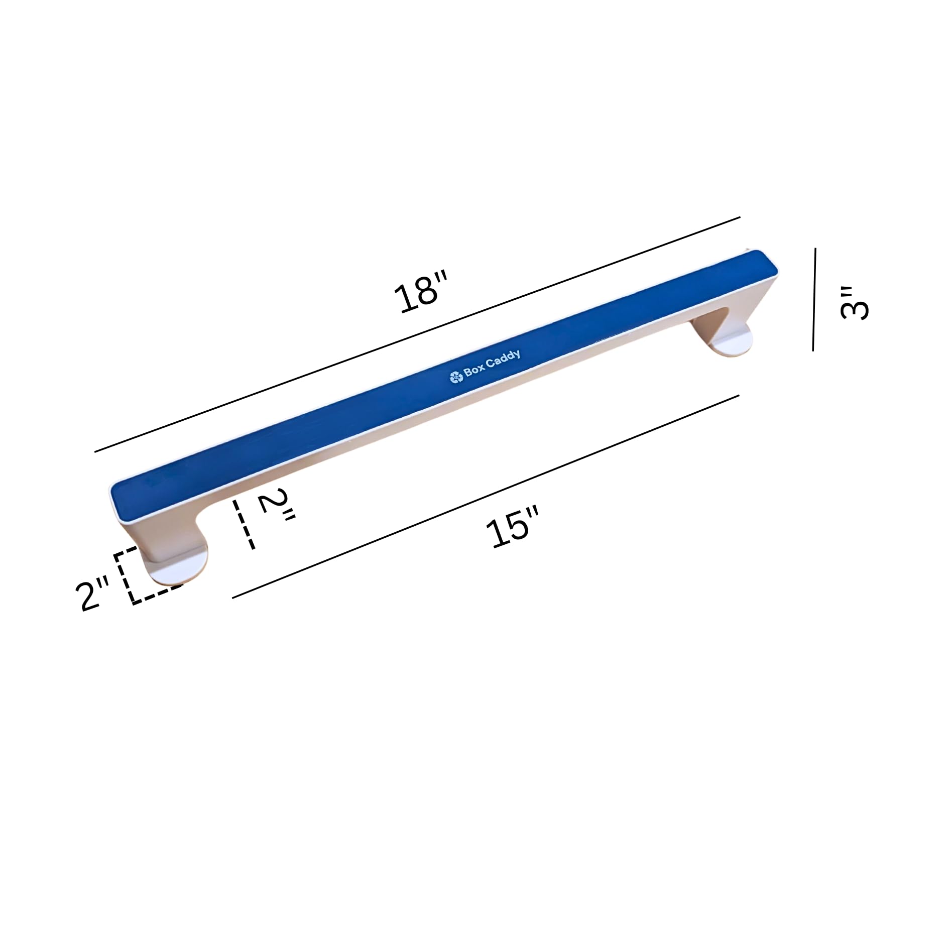 Box Caddy Wall Bar 2-Pack (White/Blue) For use with Box Caddy - the ultimate solution to store, organize, transport and recycle your cardboard.