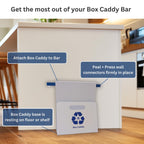 Box Caddy Wall Bar 2-Pack (White/Blue)
