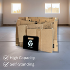 Box Caddy - (Black/White). The ultimate solution to organize, carry, and recycle your cardboard boxes. Free Shipping.