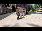 Box Caddy - (White/Blue). The ultimate solution to organize, carry, and recycle your cardboard boxes. Free Shipping.